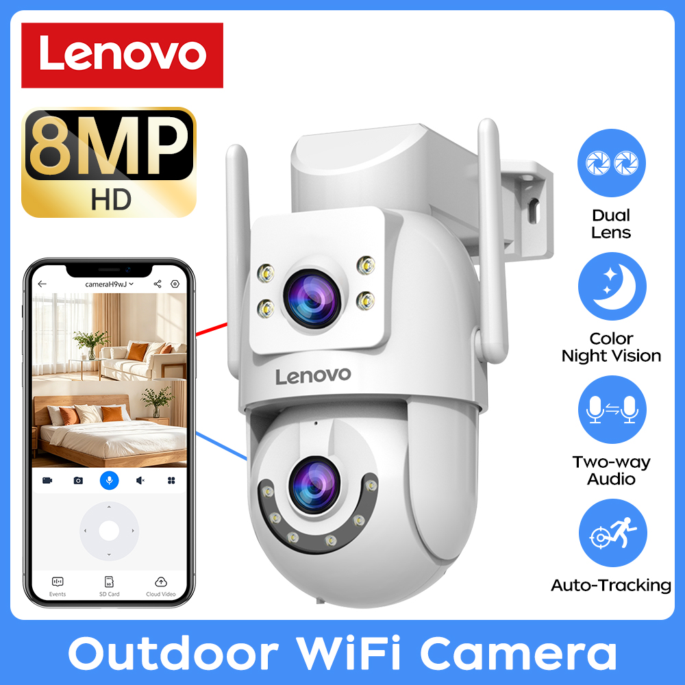 Smart Home Cctv Camera - Câmera de Vigilância Externa Lenovo 8MP