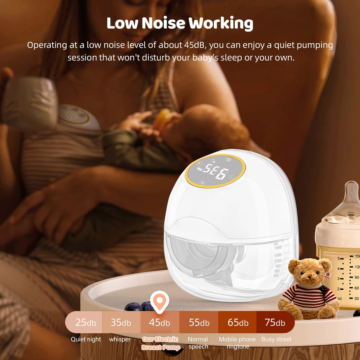 Smart Home Elements - Bomba de Leite Elétrica Portátil 1PCS,