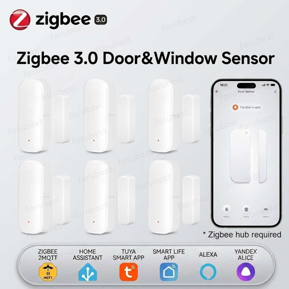 Smart Home Zigbee 3.0 - Sensor de Porta/Janela Zigbee 3.0, Detector