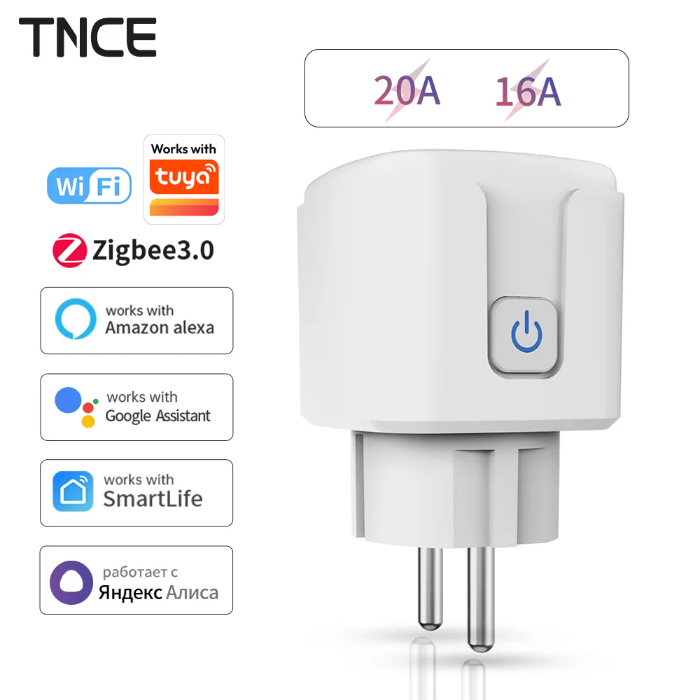 Smart Home Elements - Ttnce tuya wifi/zigbee 16a/20a plugue da