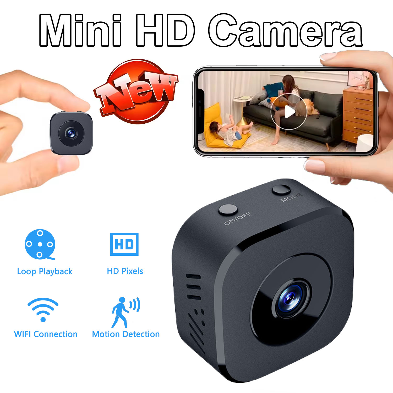Smart Home Cctv - Câmera de segurança 4k mini visão