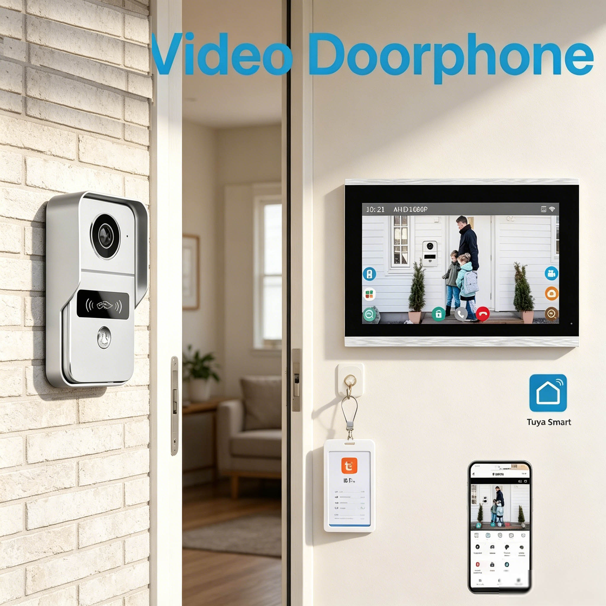 Video Doorbell - Interfone de Porta com Campainha, 10.1