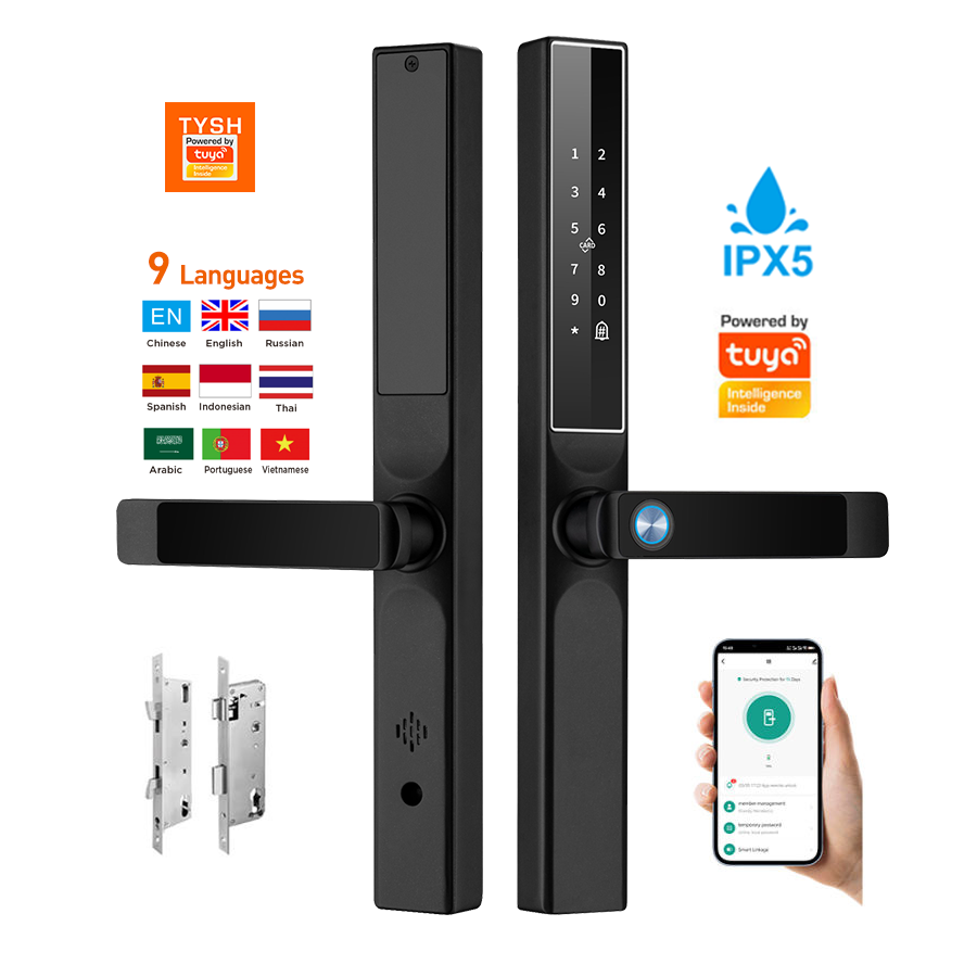 Smart Home Door Lock - Tuya app impressão digital fechadura da