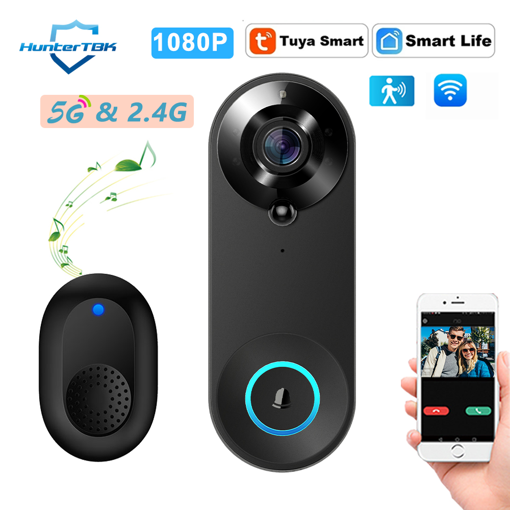 Smart Home Cctv - Campainha de Vídeo WiFi 5G 2.4G
