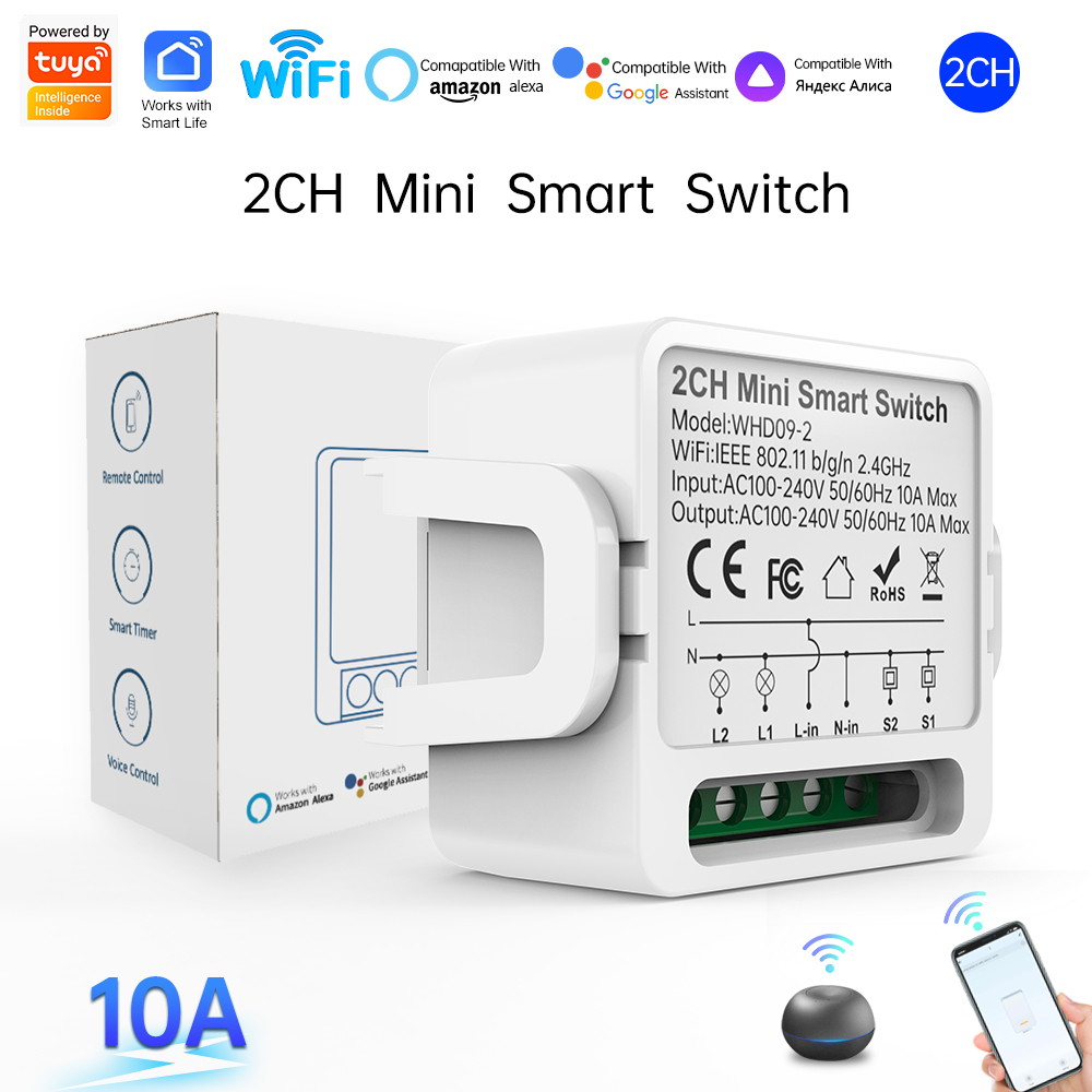 Smart Home Lighting Control - Interruptor Inteligente Tuya de 2 Vias