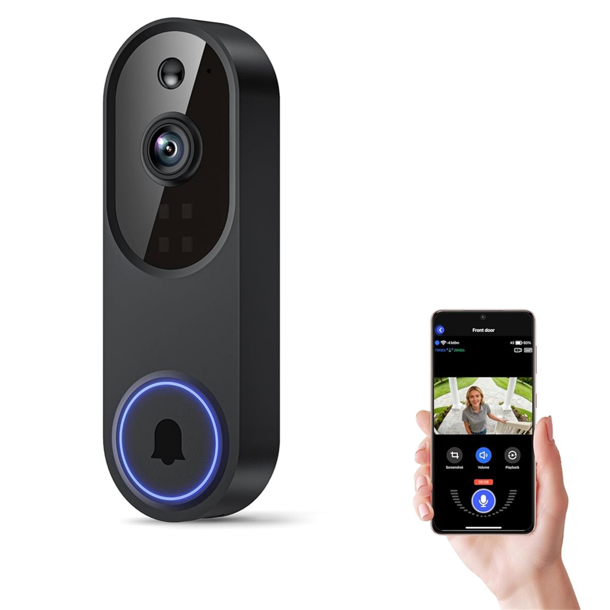 Câmera de Vídeo Sem Fio DTC5 c - Video Doorbell avaliação e preço