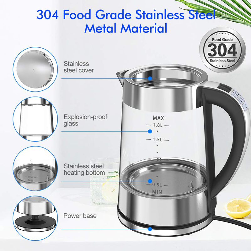 Chaleira elétrica de vidro ter - Home Smart Kettle avaliação e preço