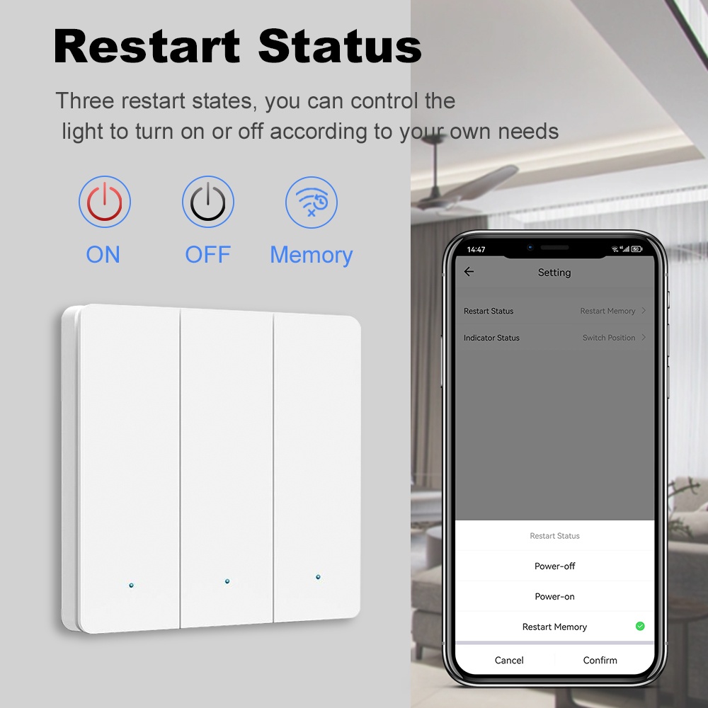Interruptor de Parede Intelige - Smart Home Lighting Control avaliação e preço
