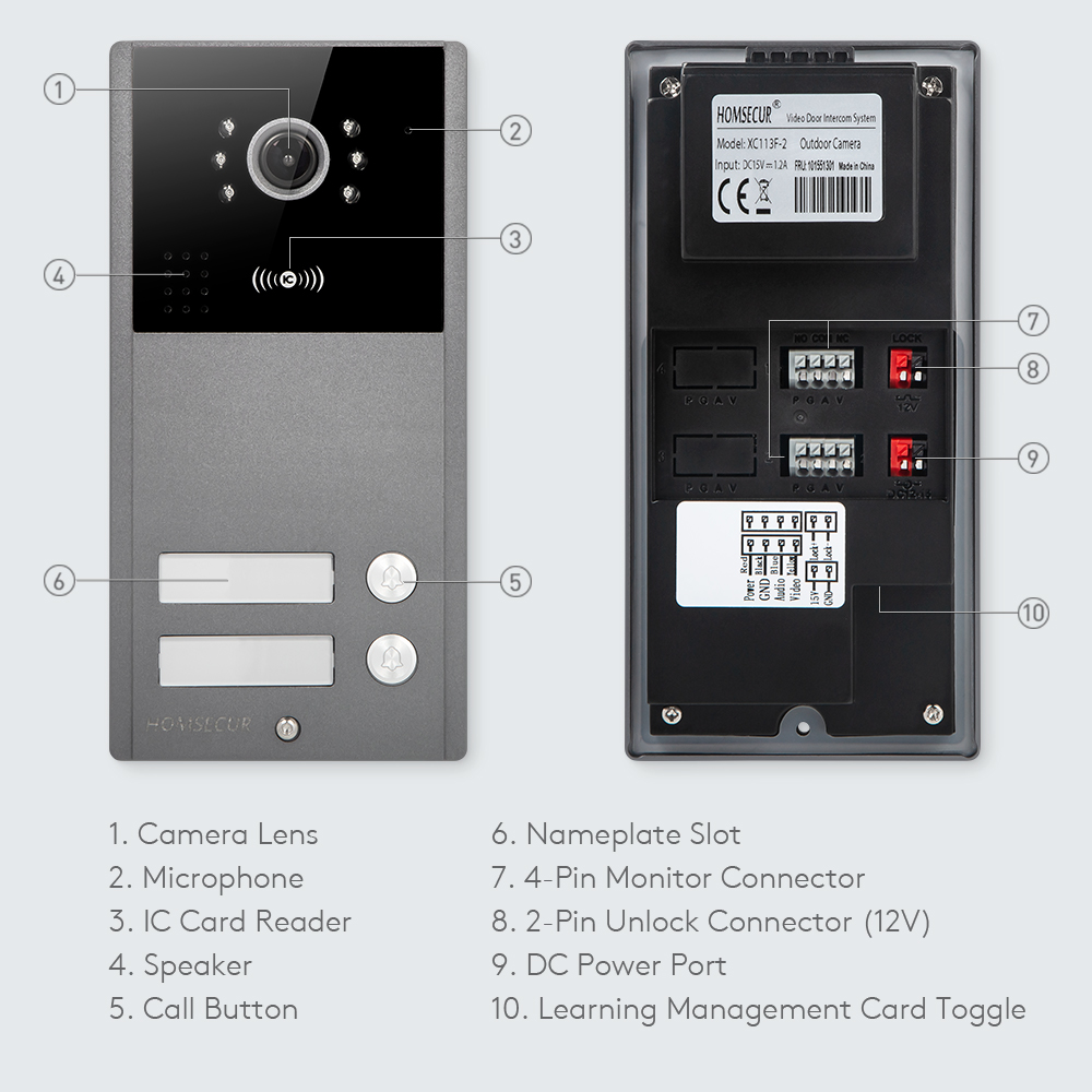 4 fios XC113F-2 hd câmera camp - Video Doorbell avaliação e preço