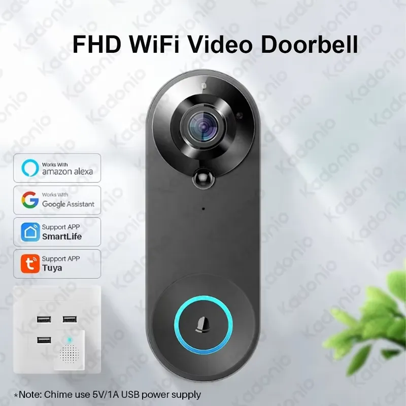 Campainha de Vídeo WiFi Kadoni - Video Doorbell avaliação e preço