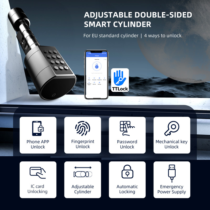 Fechadura de porta cilíndrica  - Smart Home Door Lock avaliação e preço