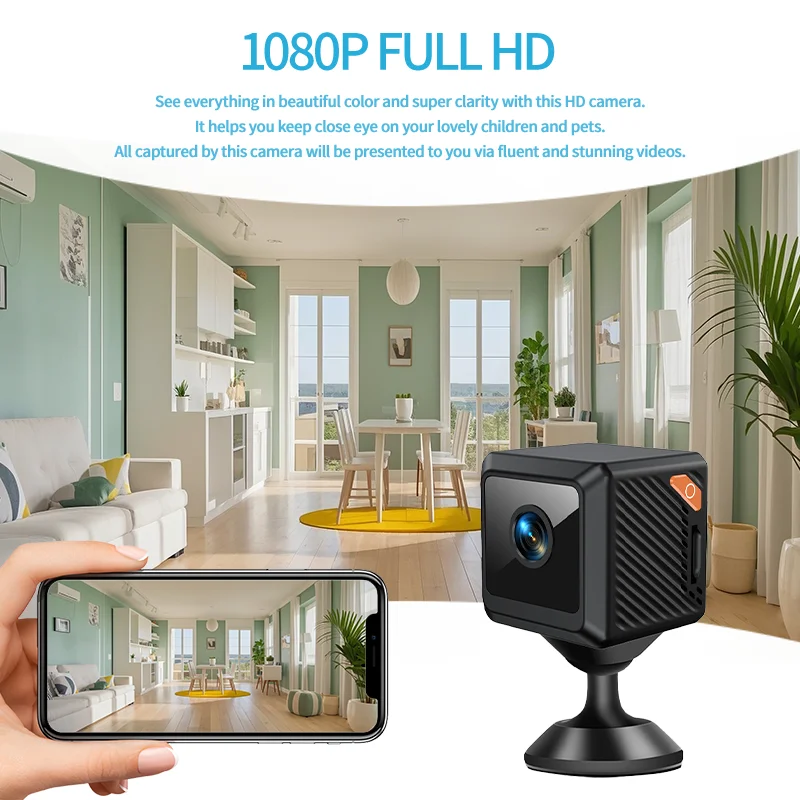 W02 1080p mini proteção de seg - Smart Home Cctv Camera avaliação e preço