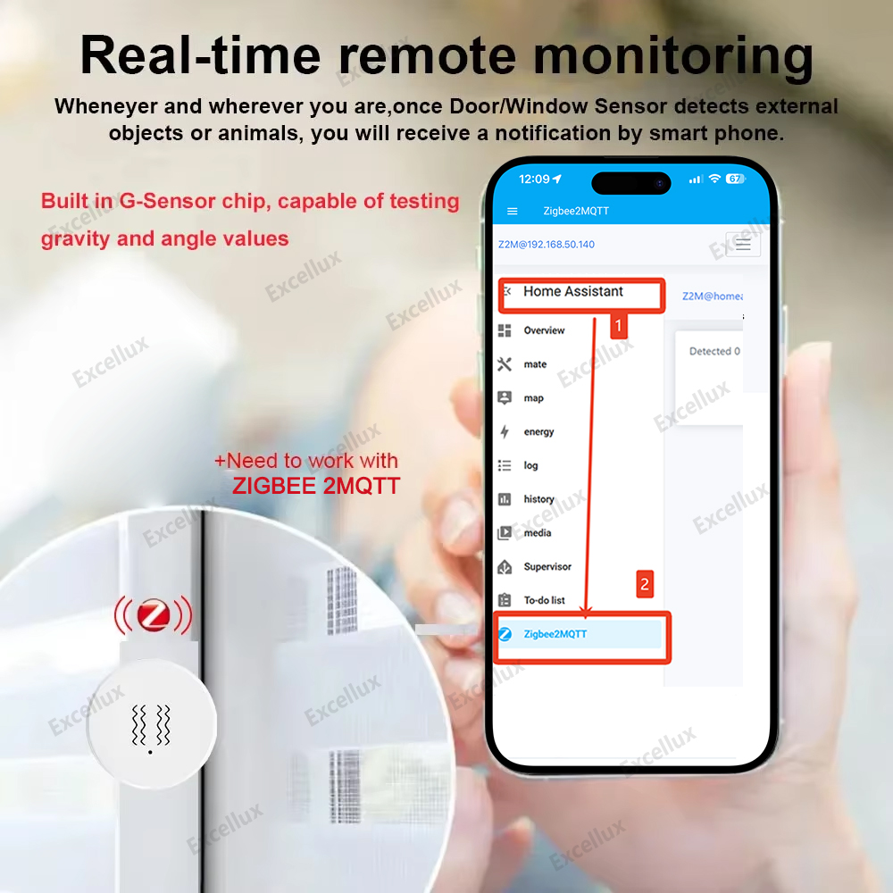 Zigbee 3.0 sensor de vibração  - Smart Home Zigbee 3.0 avaliação e preço