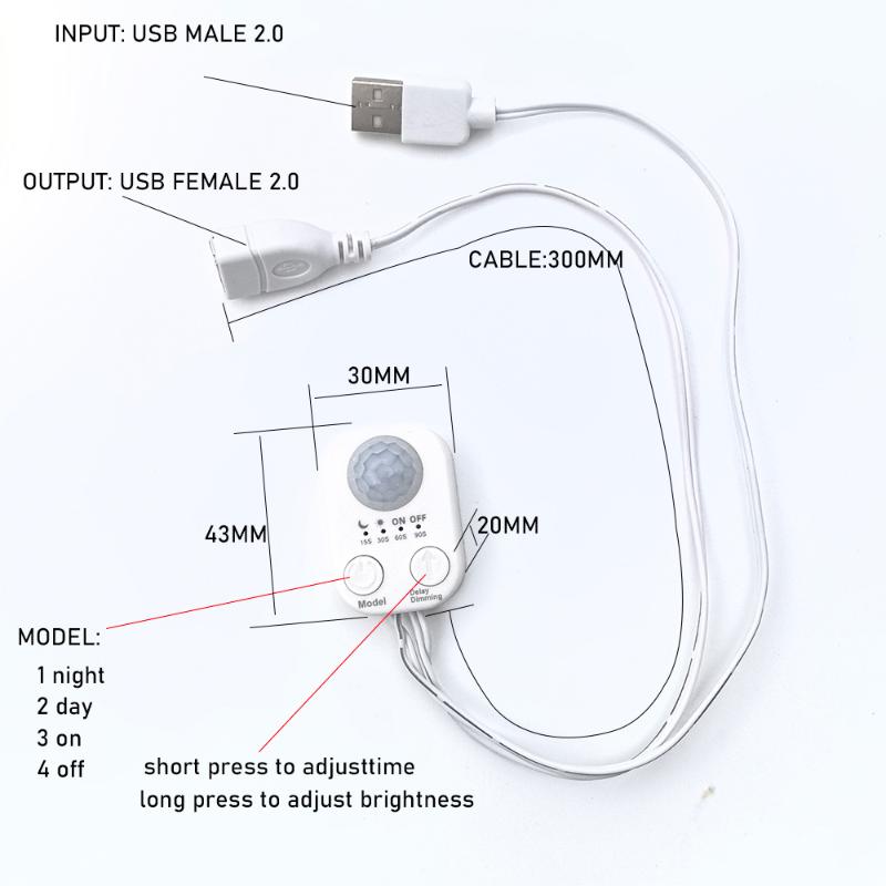 1 pçs dc 5v-24v usb pir sensor - Pir Motion Sensor avaliação e preço